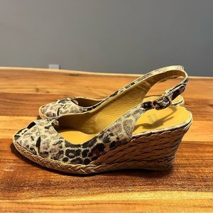 Stuart weitzman espadrille wedge shoes size 8